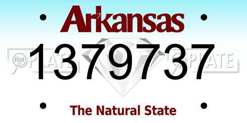1379737 Arkansas License Plate
