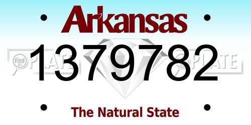 1379782 Arkansas License Plate