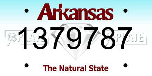 1379787 Arkansas License Plate