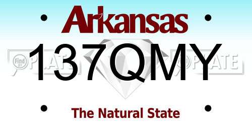 137QMY Arkansas License Plate
