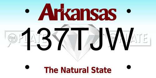 137TJW Arkansas License Plate