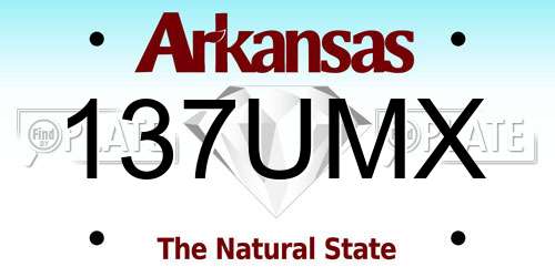 137UMX Arkansas License Plate