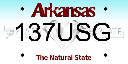 137USG Arkansas License Plate