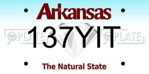 137YIT Arkansas License Plate