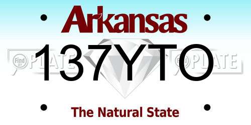 137YTO Arkansas License Plate