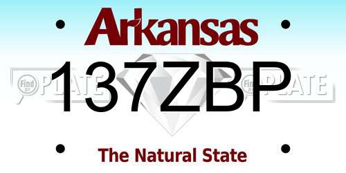137ZBP Arkansas License Plate