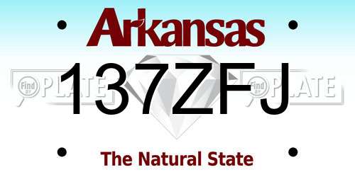 137ZFJ Arkansas License Plate
