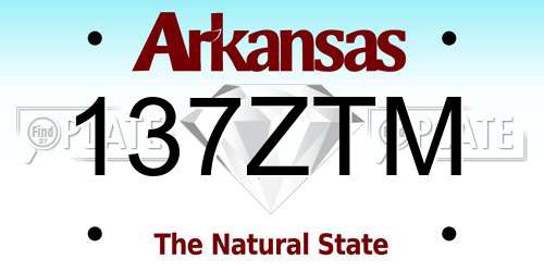 137ZTM Arkansas License Plate