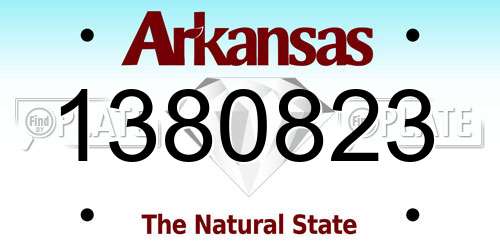 1380823 Arkansas License Plate