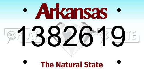 1382619 Arkansas License Plate