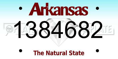 1384682 Arkansas License Plate