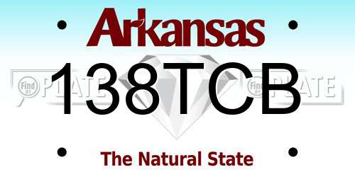 138TCB Arkansas License Plate