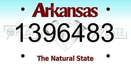 1396483 Arkansas License Plate