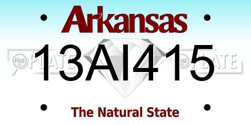 13AI415 Arkansas License Plate