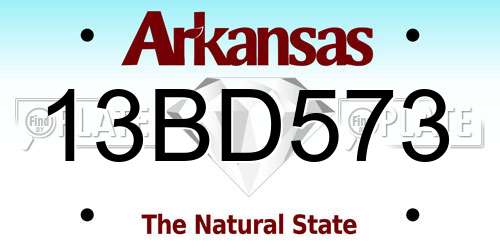 13BD573 Arkansas License Plate
