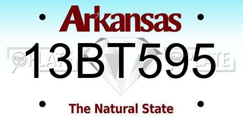 13BT595 Arkansas License Plate