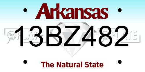 13BZ482 Arkansas License Plate