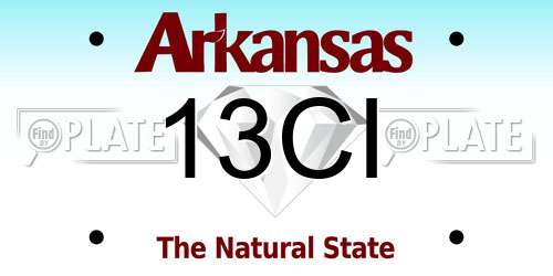 13CI Arkansas License Plate