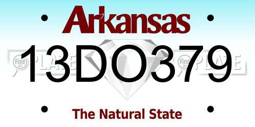 13DO379 Arkansas License Plate