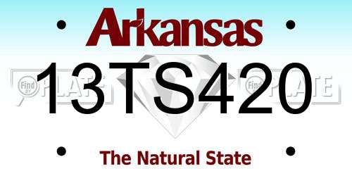 13TS420 Arkansas License Plate
