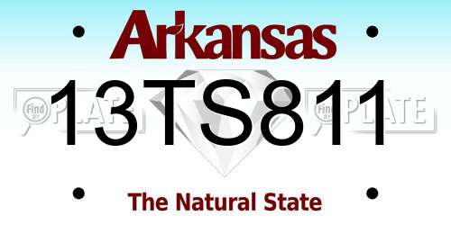 13TS811 Arkansas License Plate