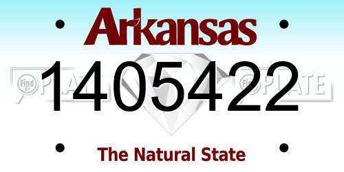 1405422 Arkansas License Plate