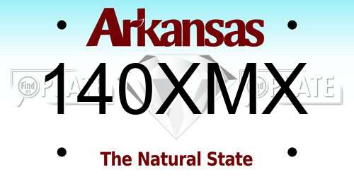 140XMX Arkansas License Plate