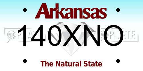 140XNO Arkansas License Plate
