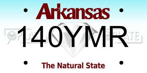 140YMR Arkansas License Plate