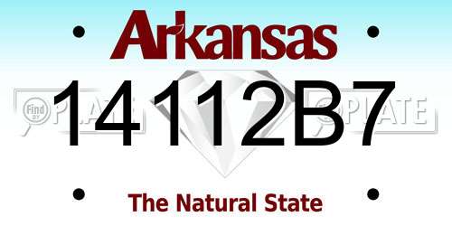 14112B7 Arkansas License Plate