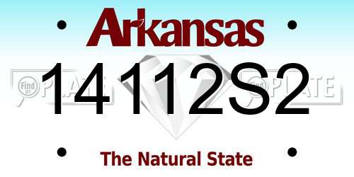 14112S2 Arkansas License Plate