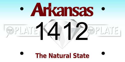 1412 Arkansas License Plate