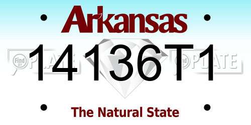 14136T1 Arkansas License Plate