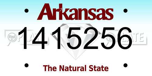 1415256 Arkansas License Plate