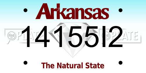 14155I2 Arkansas License Plate