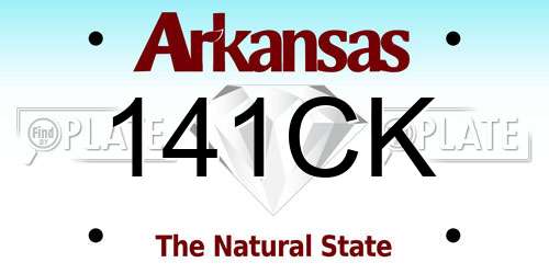 141CK Arkansas License Plate