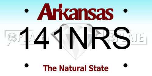 141NRS Arkansas License Plate