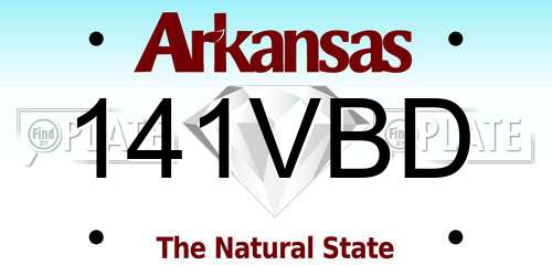 141VBD Arkansas License Plate