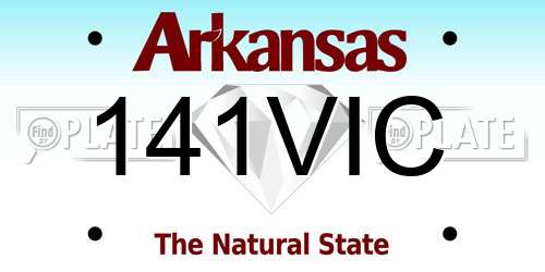 141VIC Arkansas License Plate