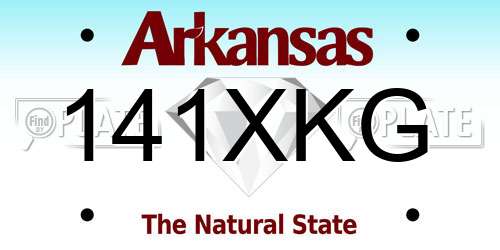 141XKG Arkansas License Plate