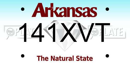 141XVT Arkansas License Plate