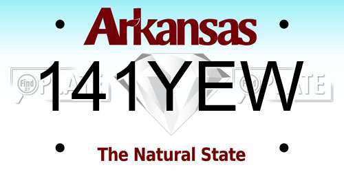 141YEW Arkansas License Plate