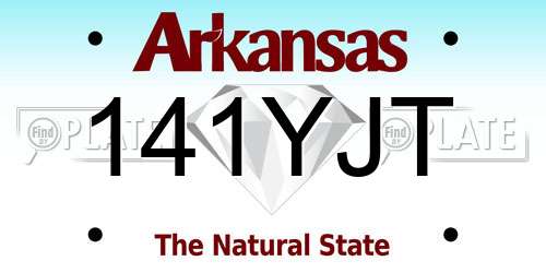 141YJT Arkansas License Plate