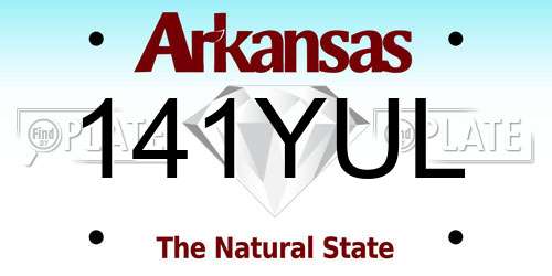 141YUL Arkansas License Plate
