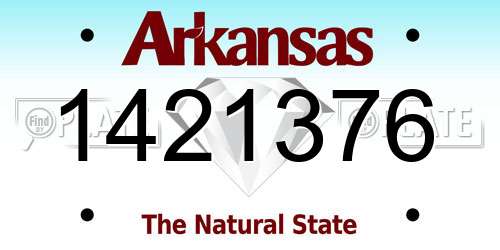 1421376 Arkansas License Plate