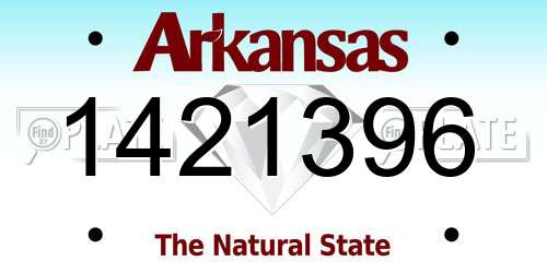 1421396 Arkansas License Plate