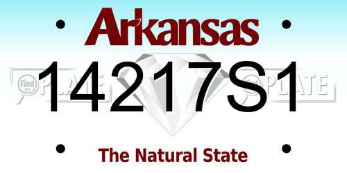 14217S1 Arkansas License Plate