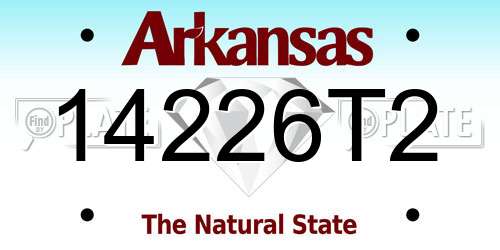 14226T2 Arkansas License Plate