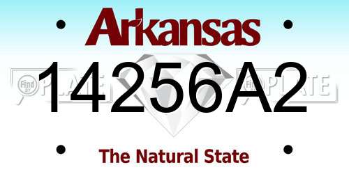 14256A2 Arkansas License Plate