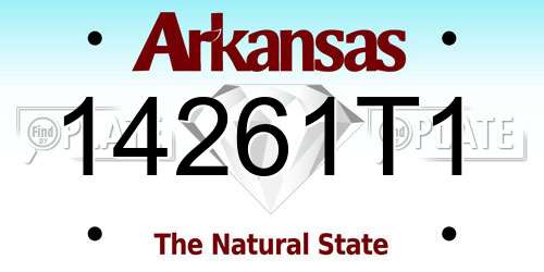 14261T1 Arkansas License Plate